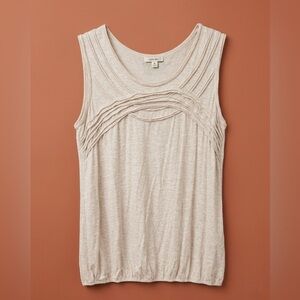 Sophie Max Beige Textured Tank Top (Size M)